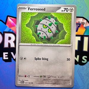 ferroseed (127/182) - common — pokémon: paradox rift